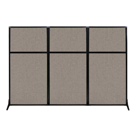 Versare Work Station Screen 99" x 70" Warm Pebble Fabric 1812452